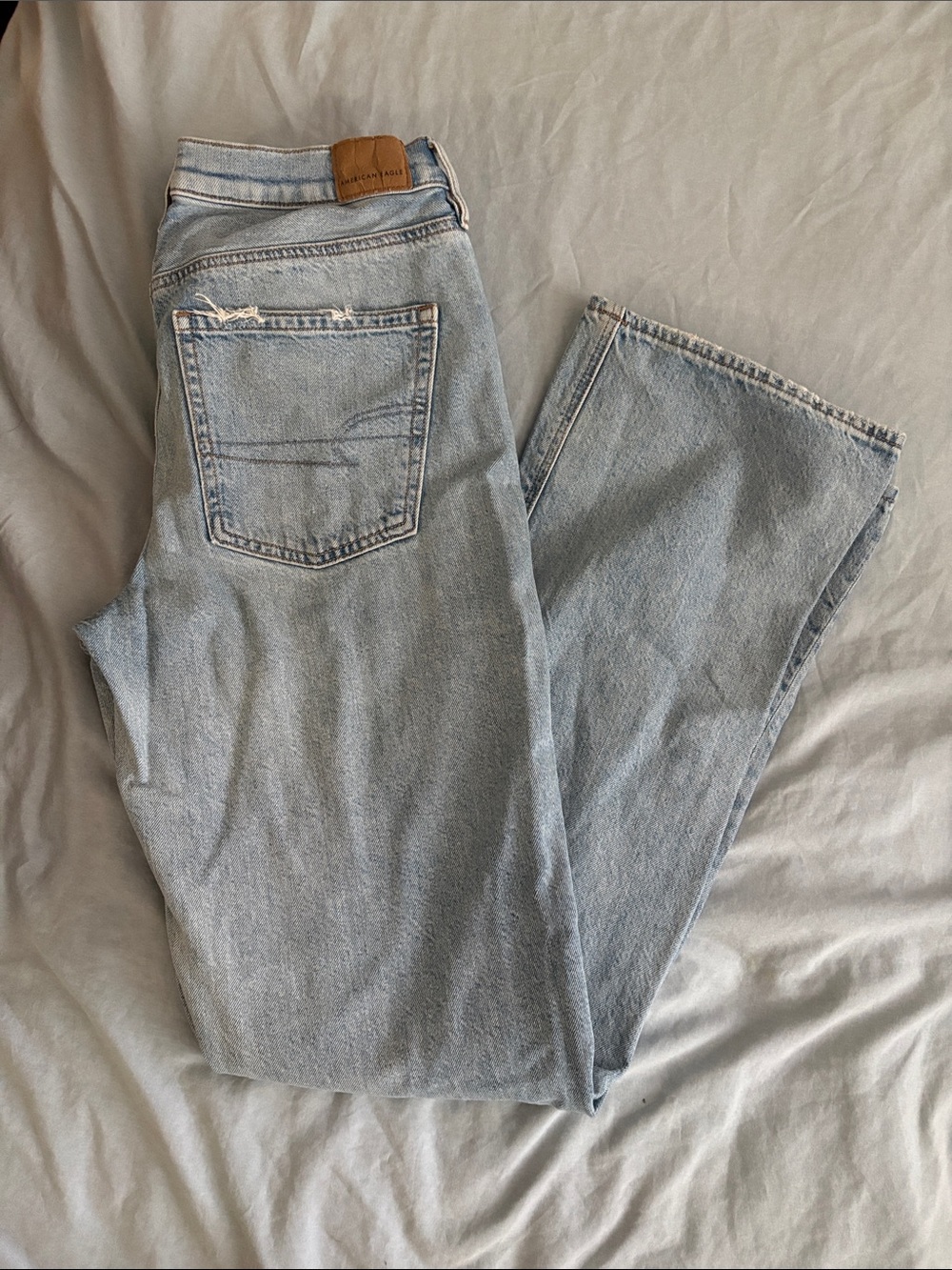 American Eagle Outfitters Light Blue Straight-Leg Jeans